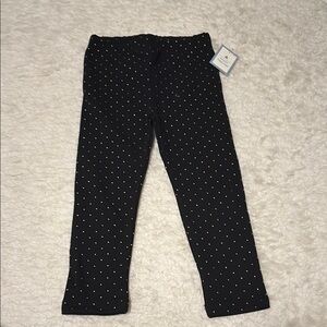 GAP Black Leggings with White Dots